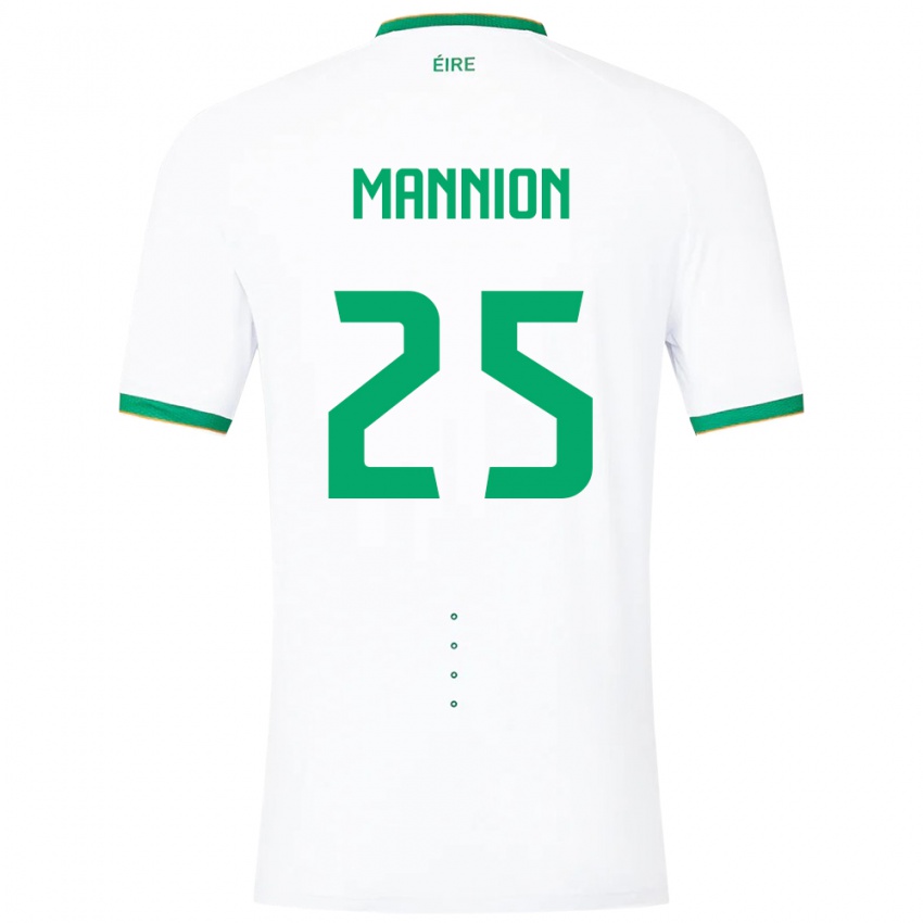 Niño Camiseta Irlanda Aoife Mannion #25 Blanco 2ª Equipación 24-26 La Camisa Argentina