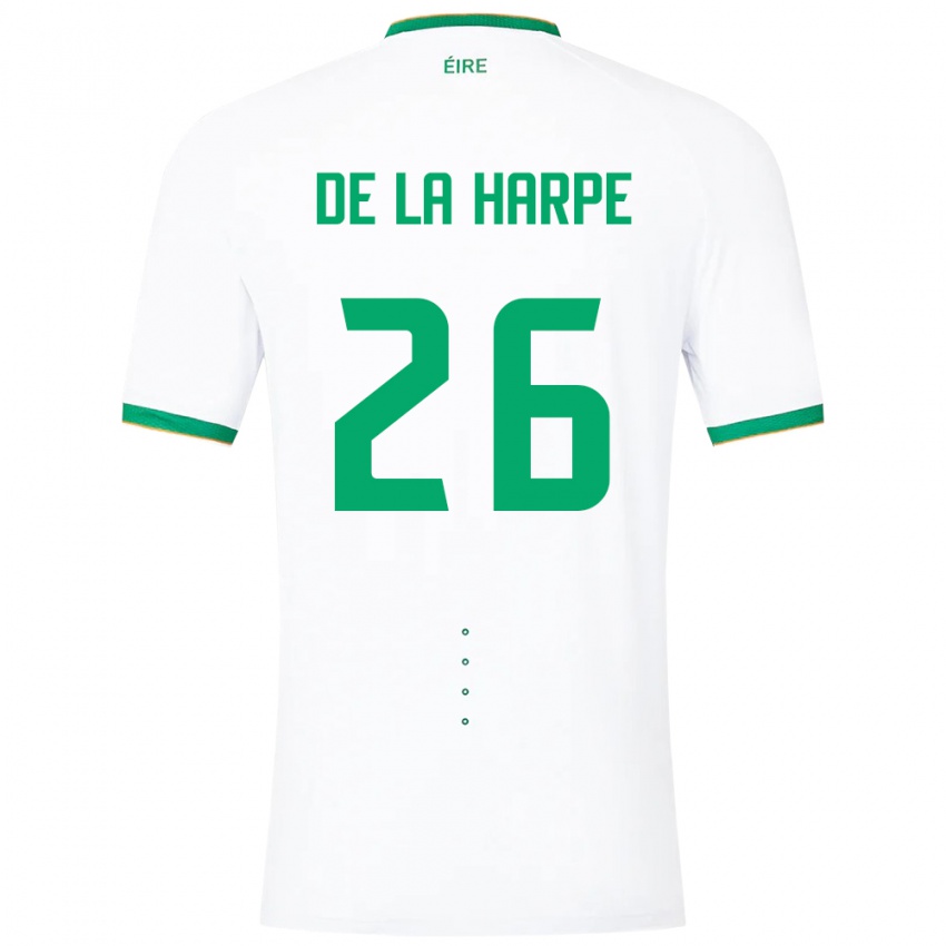 Niño Camiseta Irlanda Deborah-Anne De La Harpe #26 Blanco 2ª Equipación 24-26 La Camisa Argentina