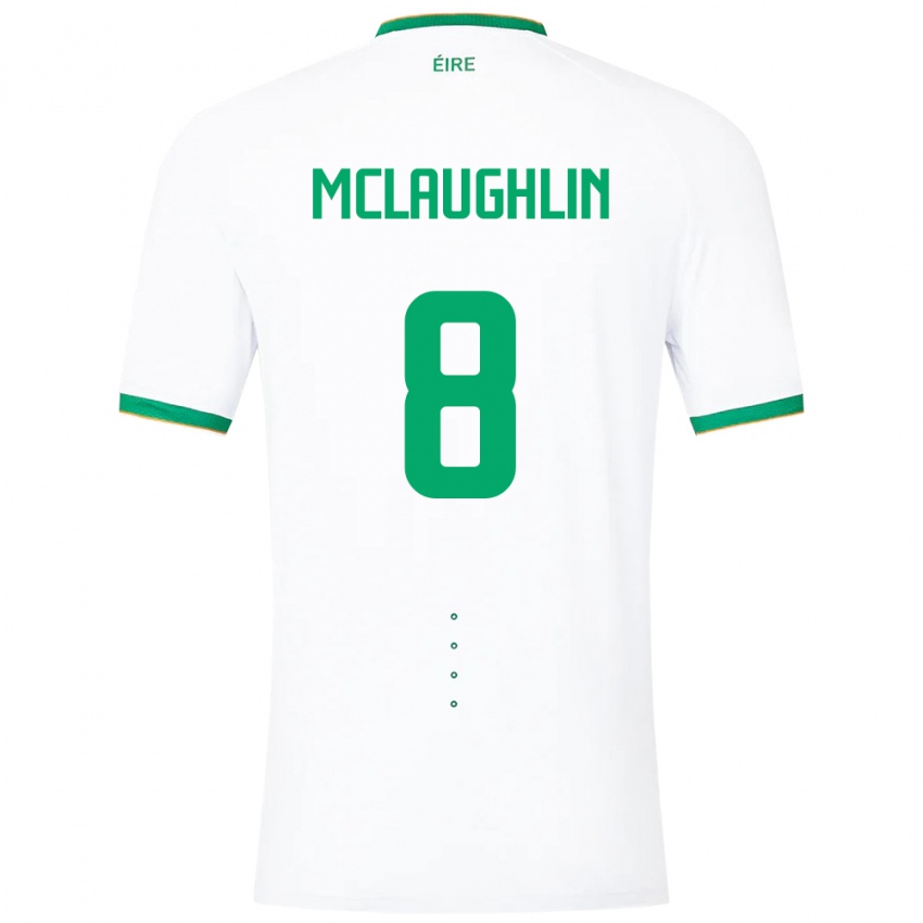 Niño Camiseta Irlanda Roma Mclaughlin #8 Blanco 2ª Equipación 24-26 La Camisa Argentina