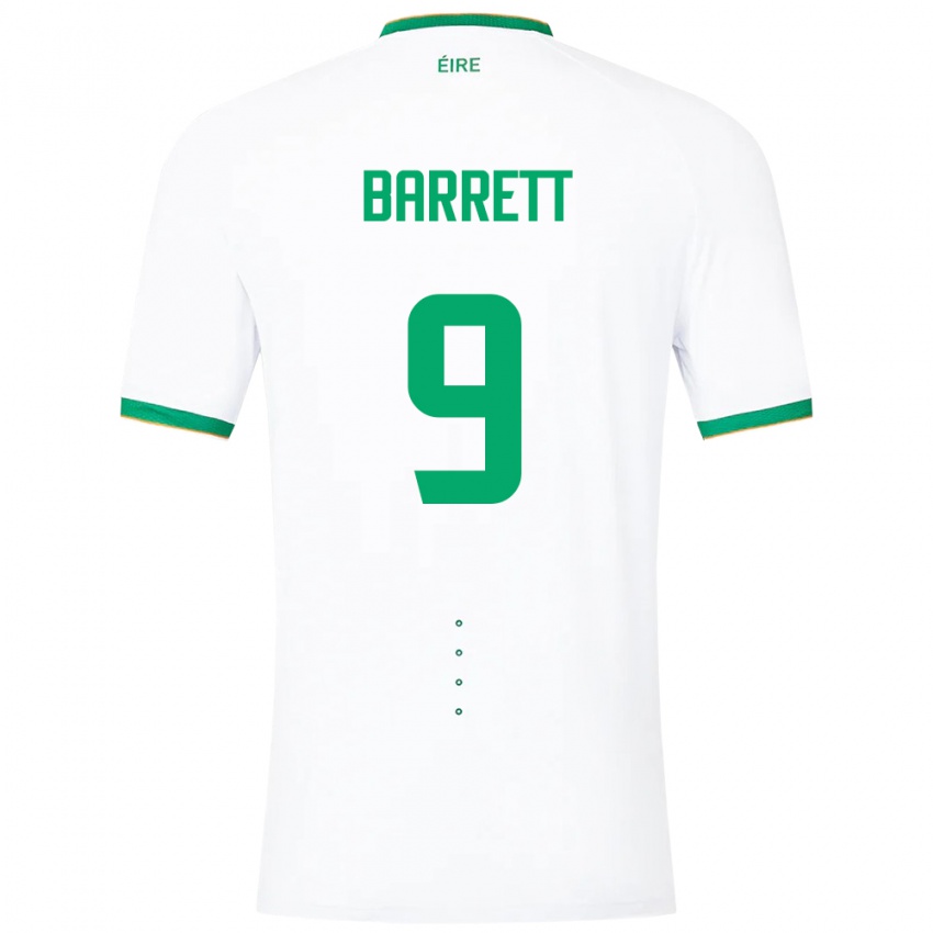 Niño Camiseta Irlanda Amber Barrett #9 Blanco 2ª Equipación 24-26 La Camisa Argentina