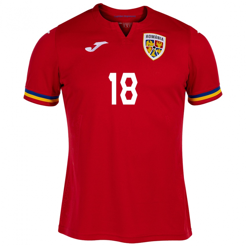 Niño Camiseta Rumania Denis Radu #18 Rojo 2ª Equipación 24-26 La Camisa Argentina