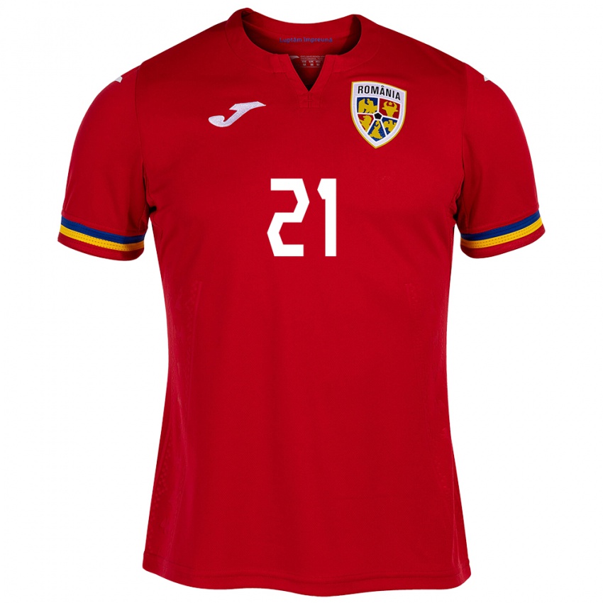 Niño Camiseta Rumania Gabriel David #21 Rojo 2ª Equipación 24-26 La Camisa Argentina