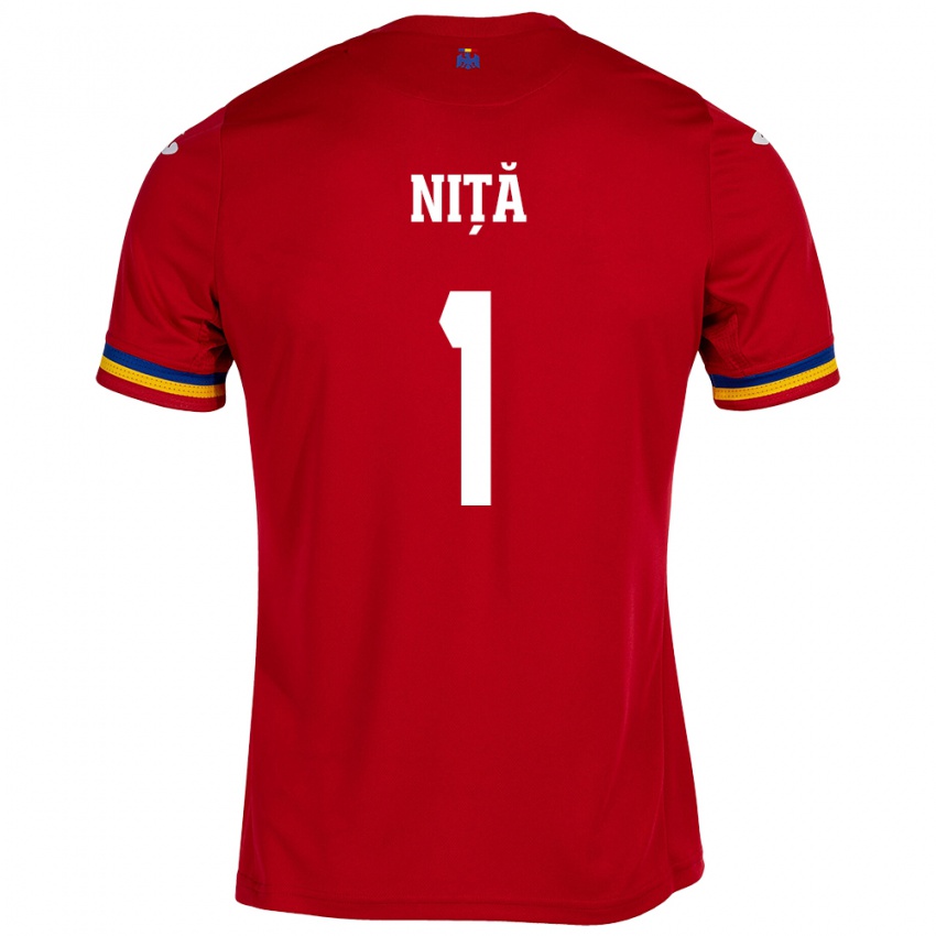 Niño Camiseta Rumania Florin Niță #1 Rojo 2ª Equipación 24-26 La Camisa Argentina