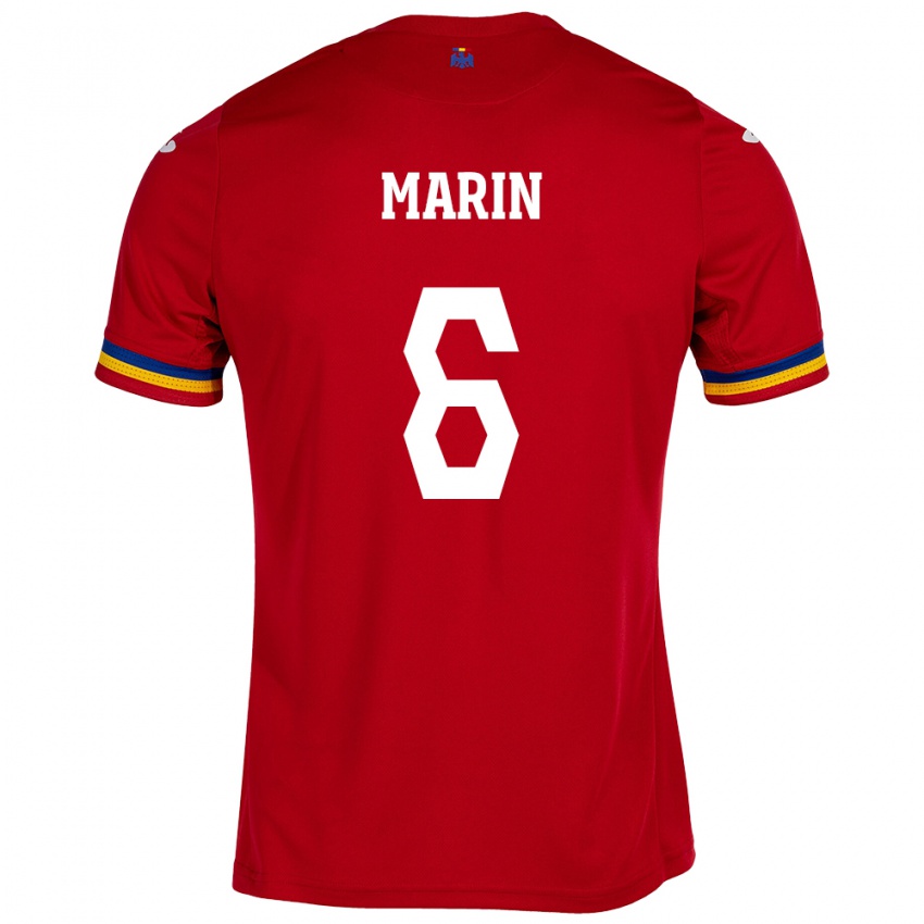 Niño Camiseta Rumania Marius Marin #6 Rojo 2ª Equipación 24-26 La Camisa Argentina
