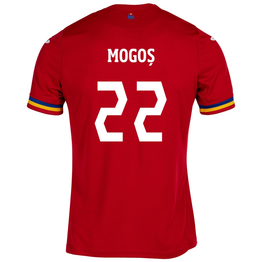 Niño Camiseta Rumania Vasile Mogoș #22 Rojo 2ª Equipación 24-26 La Camisa Argentina