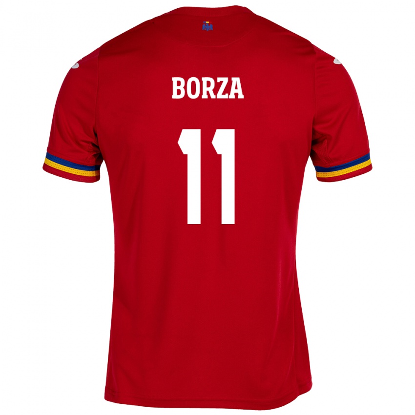 Niño Camiseta Rumania Andrei Borza #11 Rojo 2ª Equipación 24-26 La Camisa Argentina