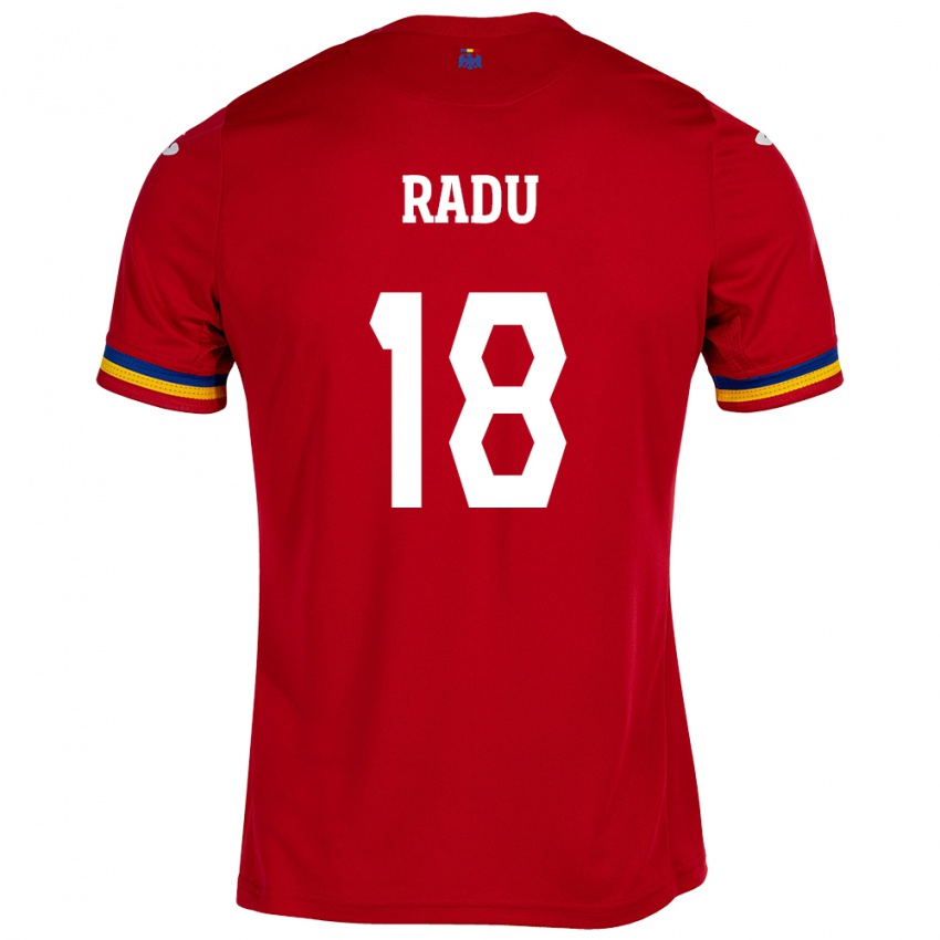 Niño Camiseta Rumania Denis Radu #18 Rojo 2ª Equipación 24-26 La Camisa Argentina