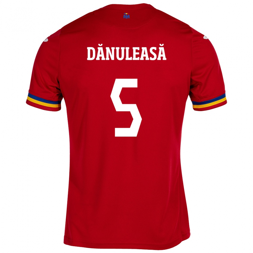 Niño Camiseta Rumania Gabriel Dănuleasă #5 Rojo 2ª Equipación 24-26 La Camisa Argentina