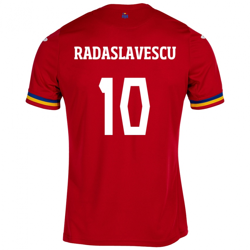 Niño Camiseta Rumania Eduard Radaslavescu #10 Rojo 2ª Equipación 24-26 La Camisa Argentina