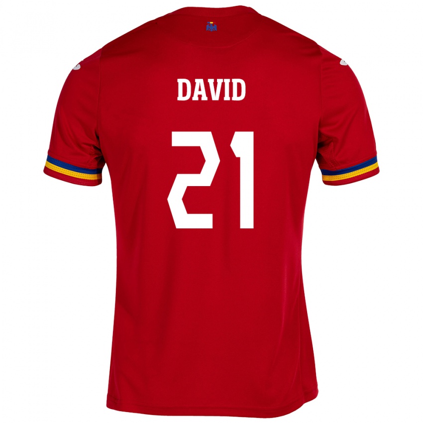 Niño Camiseta Rumania Gabriel David #21 Rojo 2ª Equipación 24-26 La Camisa Argentina