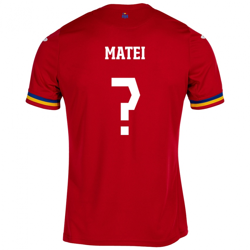 Niño Camiseta Rumania David Matei #0 Rojo 2ª Equipación 24-26 La Camisa Argentina