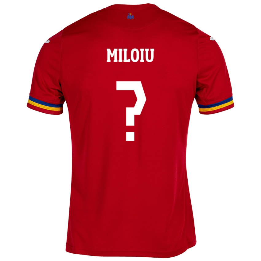 Niño Camiseta Rumania Alexandru Miloiu #0 Rojo 2ª Equipación 24-26 La Camisa Argentina