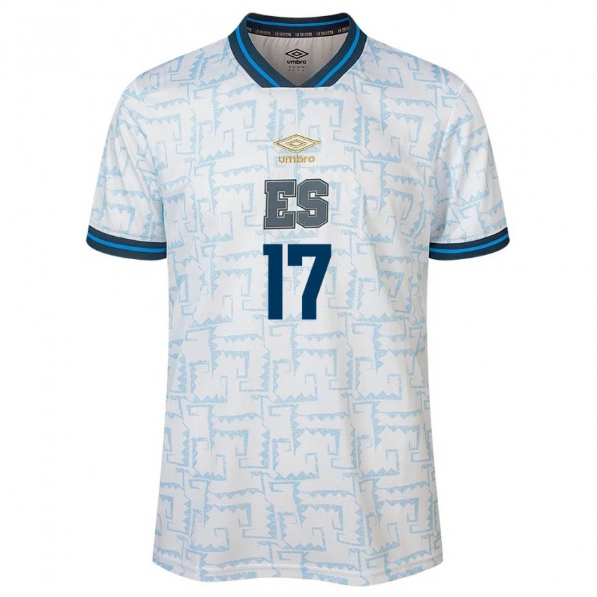 Niño Camiseta El Salvador Eduardo Rivas #17 Blanco 2ª Equipación 24-26 La Camisa Argentina