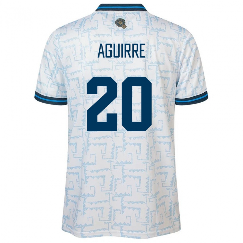 Niño Camiseta El Salvador Jonathan Aguirre #20 Blanco 2ª Equipación 24-26 La Camisa Argentina