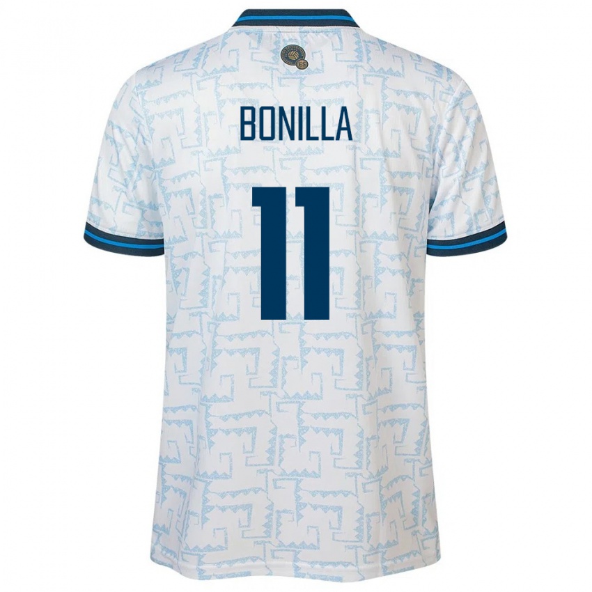 Niño Camiseta El Salvador Jarell Bonilla #11 Blanco 2ª Equipación 24-26 La Camisa Argentina