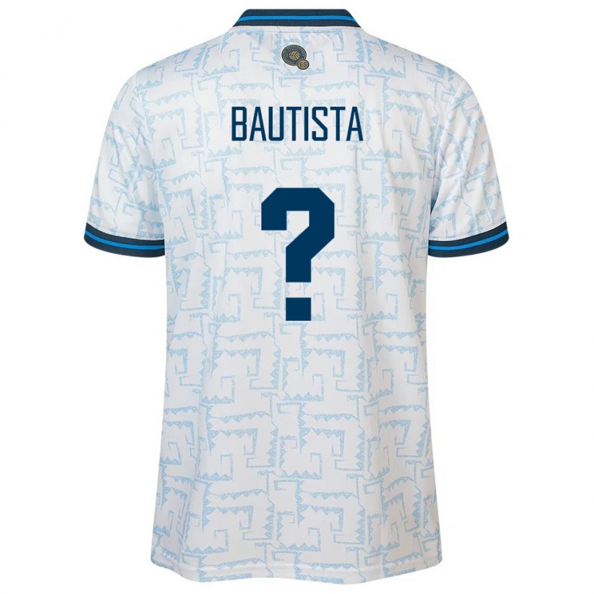 Niño Camiseta El Salvador Ezequiel Bautista #0 Blanco 2ª Equipación 24-26 La Camisa Argentina