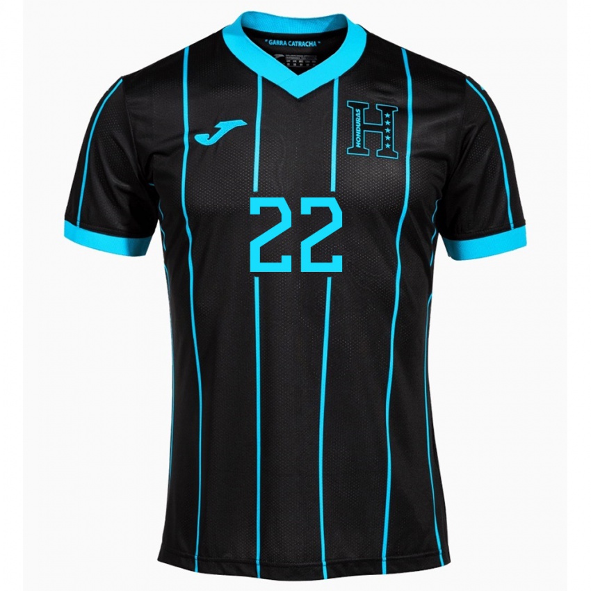 Niño Camiseta Honduras Luis López #22 Negro 2ª Equipación 24-26 La Camisa Argentina