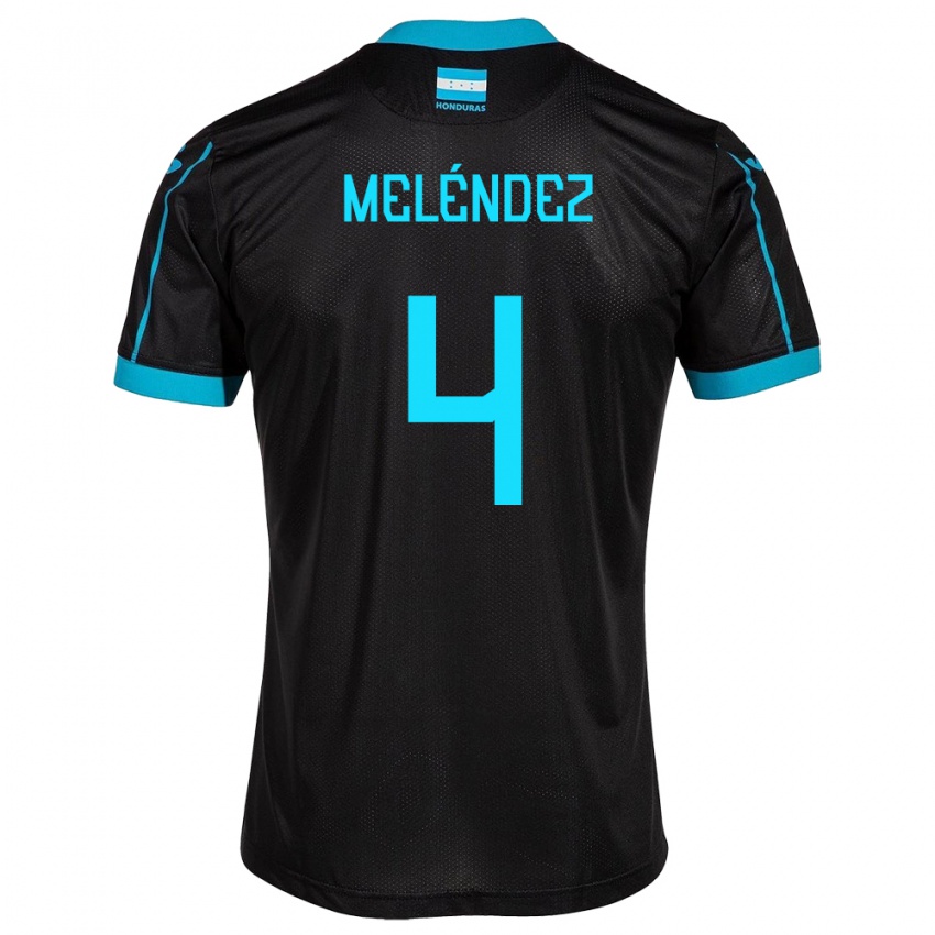 Niño Camiseta Honduras Carlos Meléndez #4 Negro 2ª Equipación 24-26 La Camisa Argentina