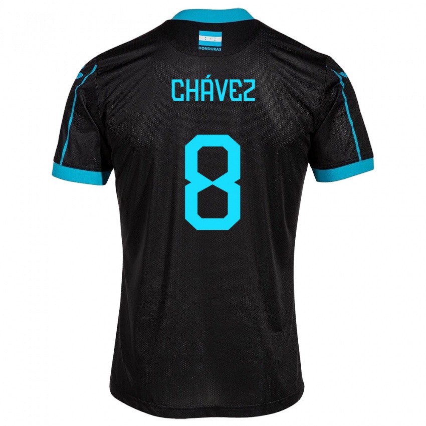 Niño Camiseta Honduras Gerson Chávez #8 Negro 2ª Equipación 24-26 La Camisa Argentina