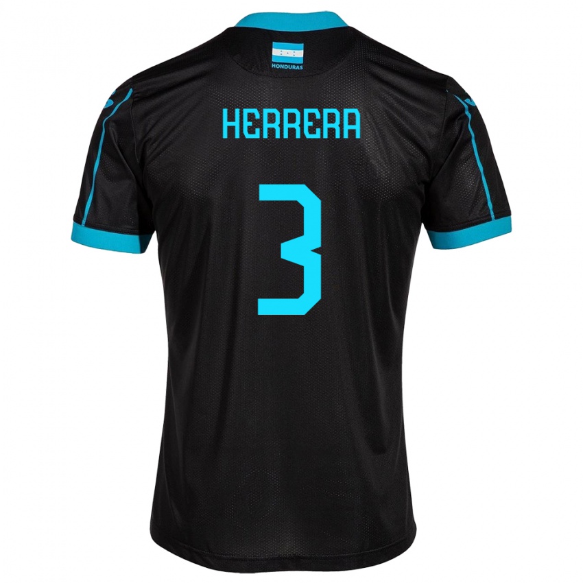 Niño Camiseta Honduras David Herrera #3 Negro 2ª Equipación 24-26 La Camisa Argentina