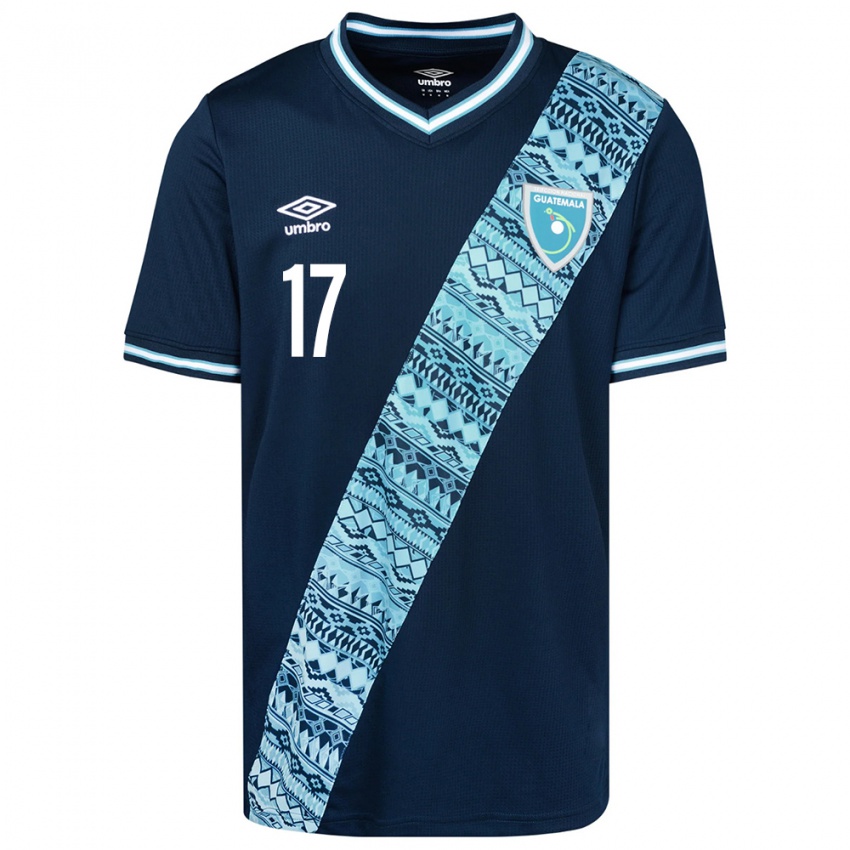 Niño Camiseta Guatemala Óscar Castellanos #17 Azul 2ª Equipación 24-26 La Camisa Argentina