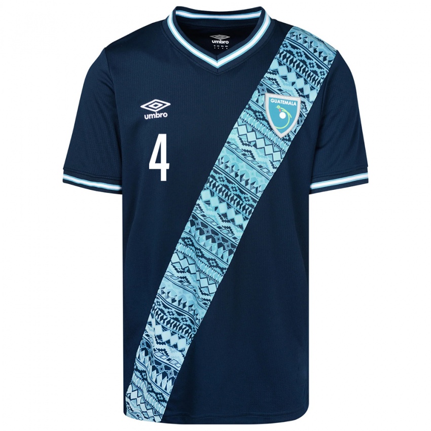 Niño Camiseta Guatemala Cristopher Raymundo #4 Azul 2ª Equipación 24-26 La Camisa Argentina