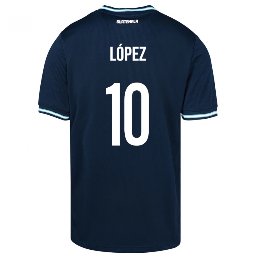 Niño Camiseta Guatemala Antonio López #10 Azul 2ª Equipación 24-26 La Camisa Argentina