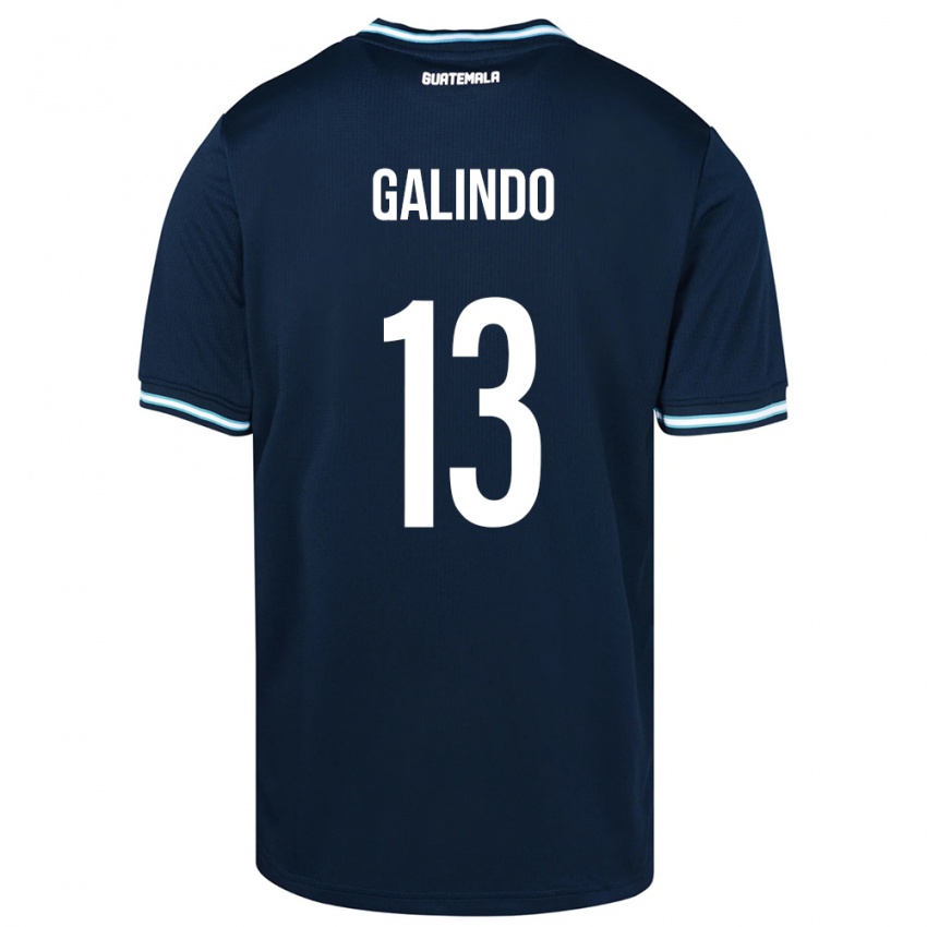 Niño Camiseta Guatemala Alejandro Galindo #13 Azul 2ª Equipación 24-26 La Camisa Argentina