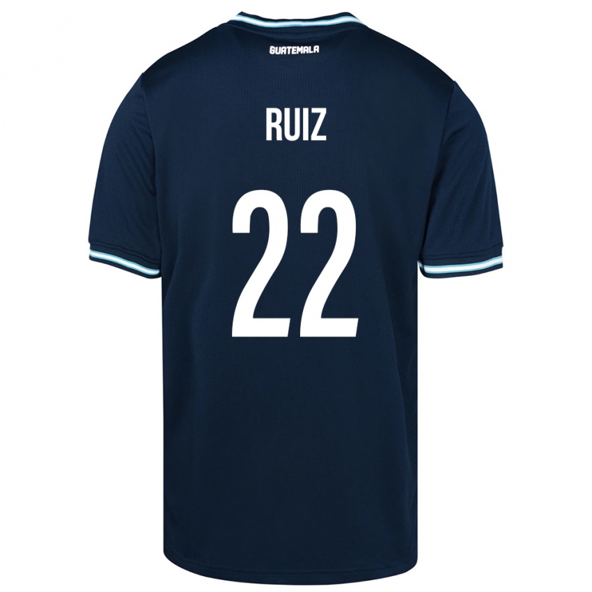 Niño Camiseta Guatemala Kevin Ruiz #22 Azul 2ª Equipación 24-26 La Camisa Argentina