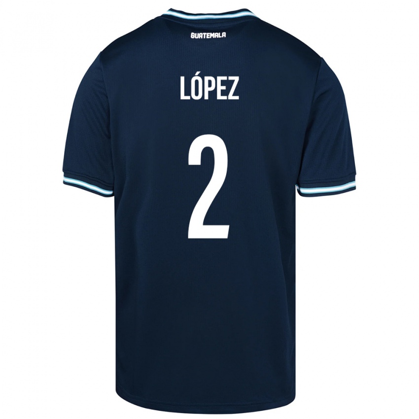 Niño Camiseta Guatemala Francisco López #2 Azul 2ª Equipación 24-26 La Camisa Argentina