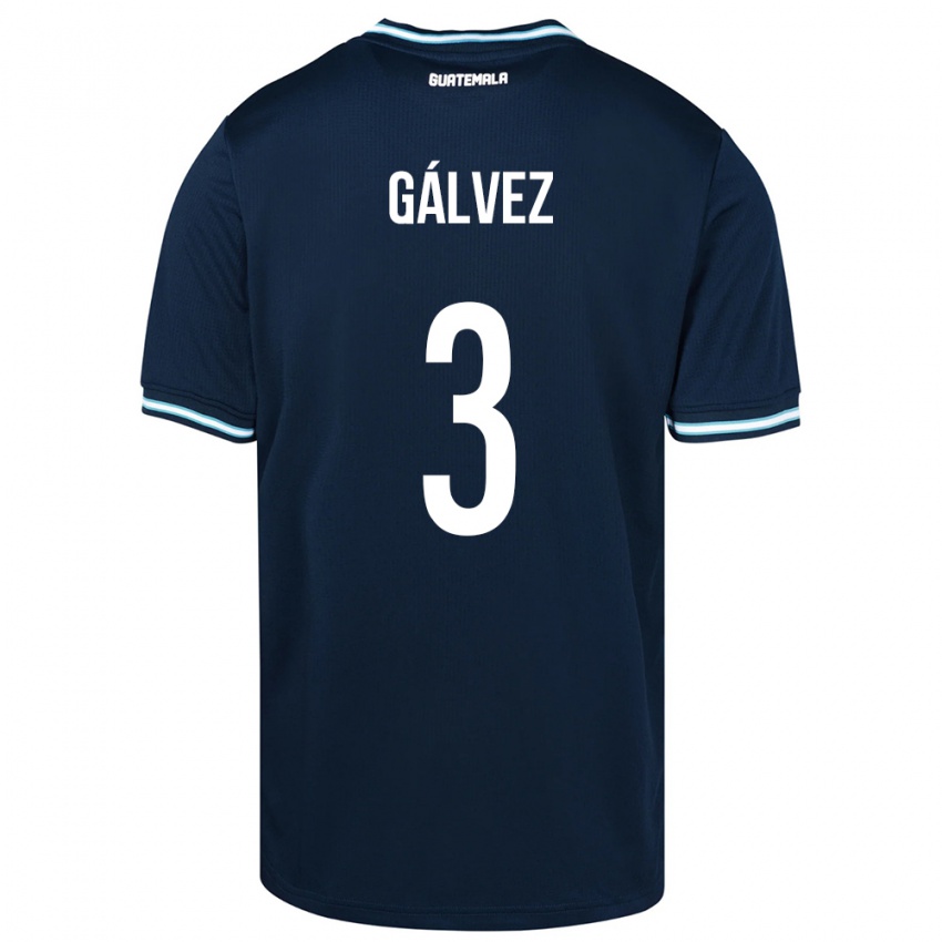 Niño Camiseta Guatemala Fredy Gálvez #3 Azul 2ª Equipación 24-26 La Camisa Argentina