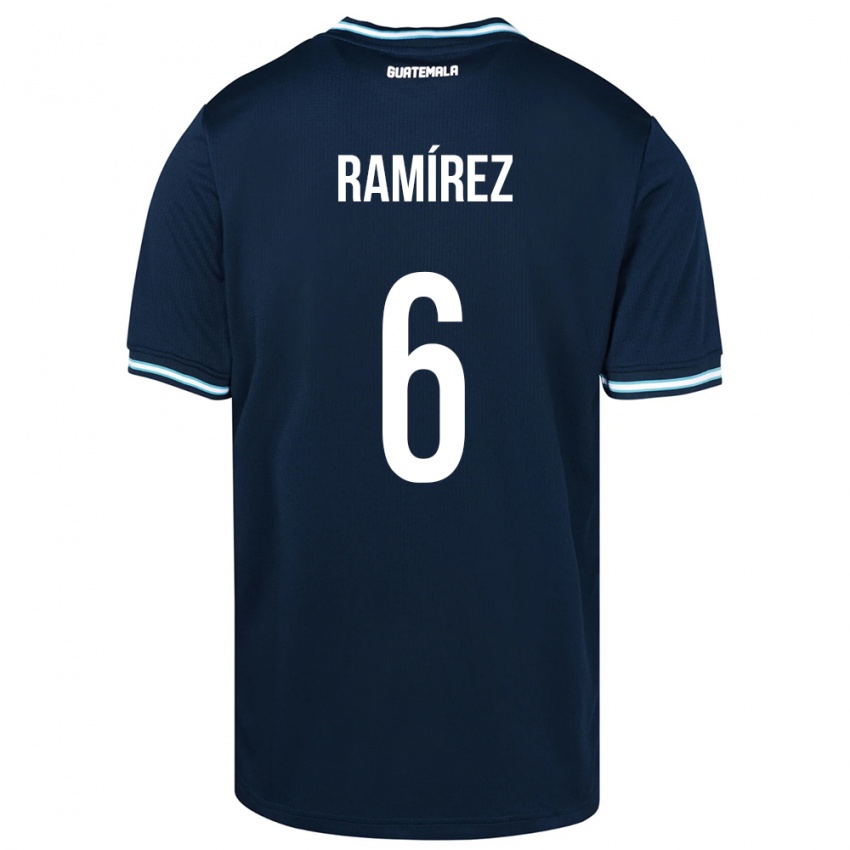 Niño Camiseta Guatemala Kevin Ramírez #6 Azul 2ª Equipación 24-26 La Camisa Argentina