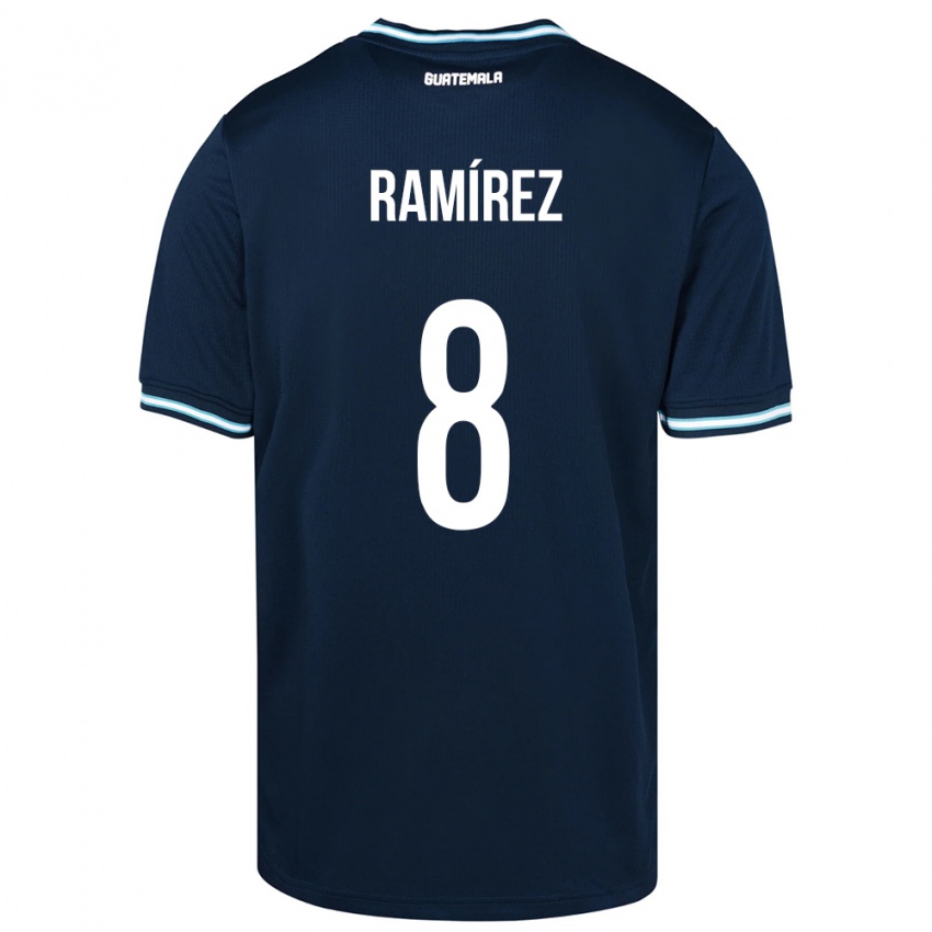 Niño Camiseta Guatemala Dennis Ramírez #8 Azul 2ª Equipación 24-26 La Camisa Argentina