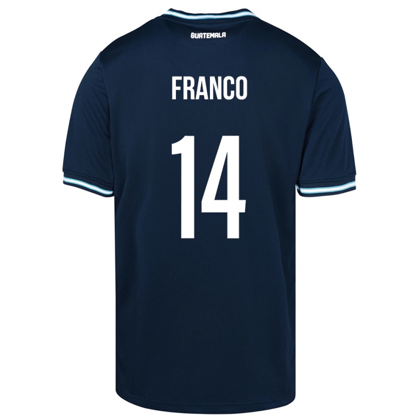 Niño Camiseta Guatemala Jonathan Franco #14 Azul 2ª Equipación 24-26 La Camisa Argentina