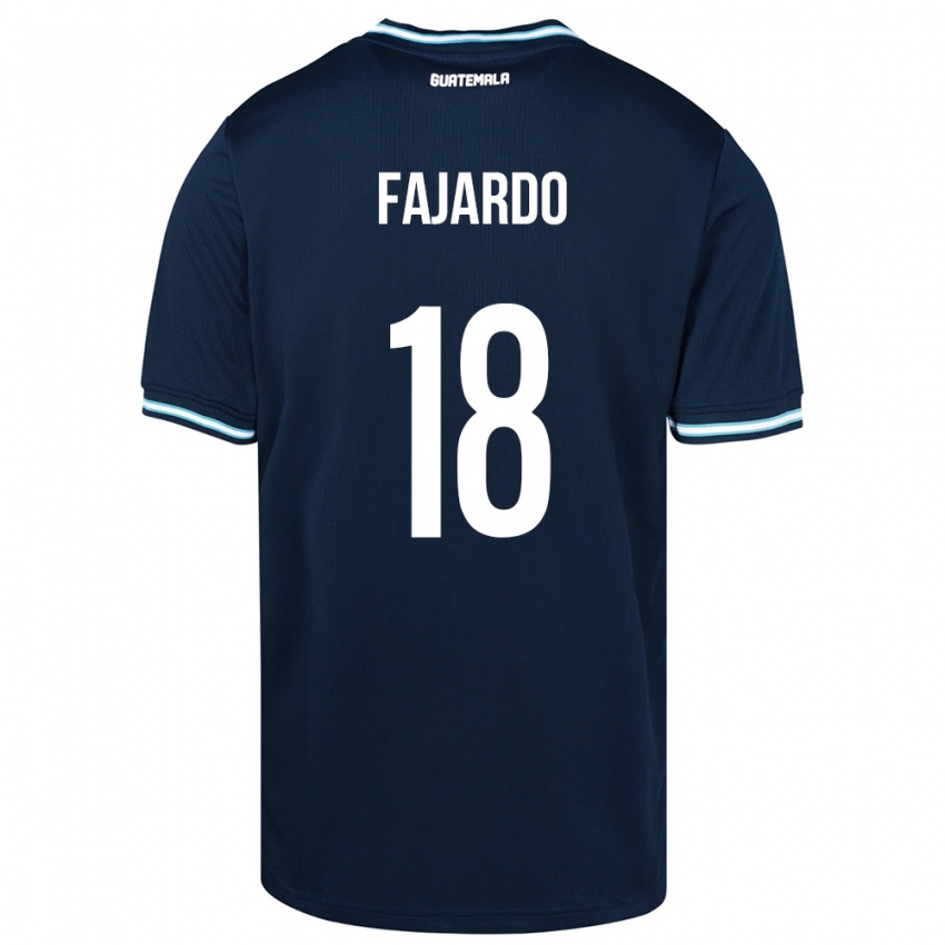 Niño Camiseta Guatemala William Fajardo #18 Azul 2ª Equipación 24-26 La Camisa Argentina