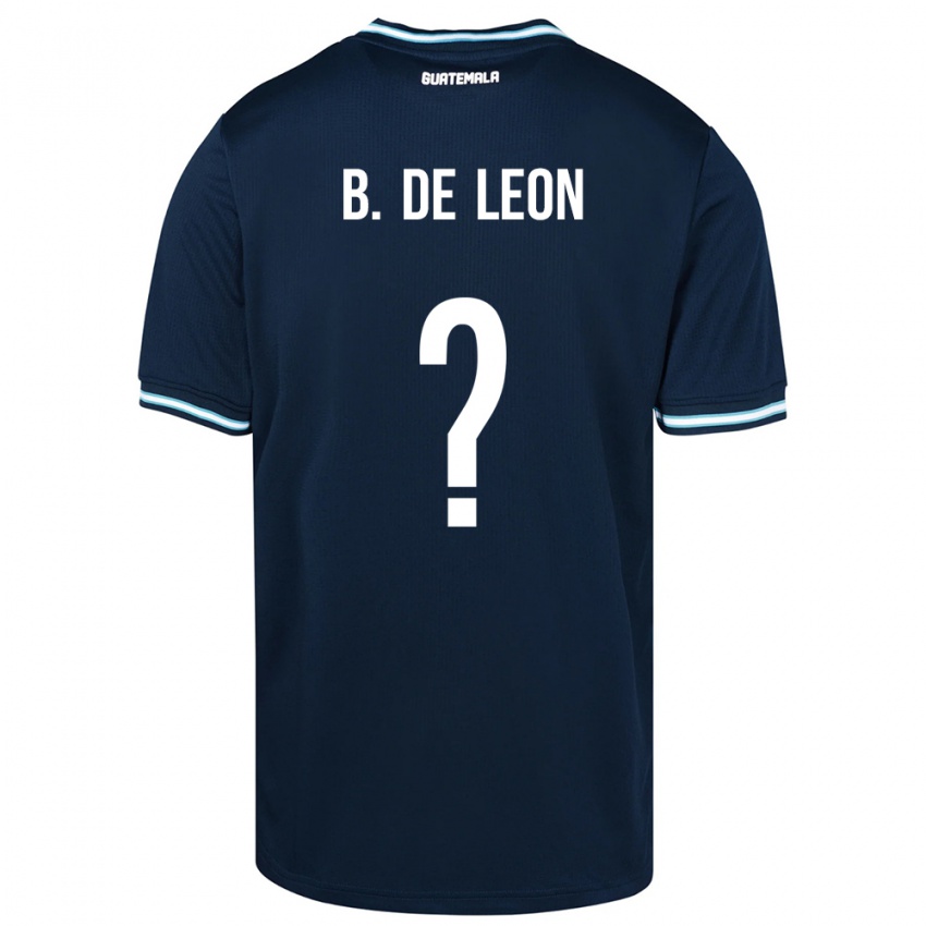 Niño Camiseta Guatemala Brandon De Leon #0 Azul 2ª Equipación 24-26 La Camisa Argentina