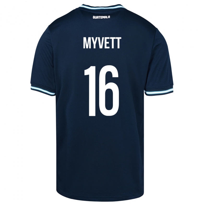 Niño Camiseta Guatemala Jemery Myvett #16 Azul 2ª Equipación 24-26 La Camisa Argentina