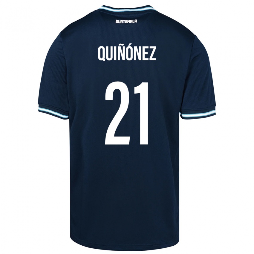 Niño Camiseta Guatemala Andrea Quiñónez #21 Azul 2ª Equipación 24-26 La Camisa Argentina