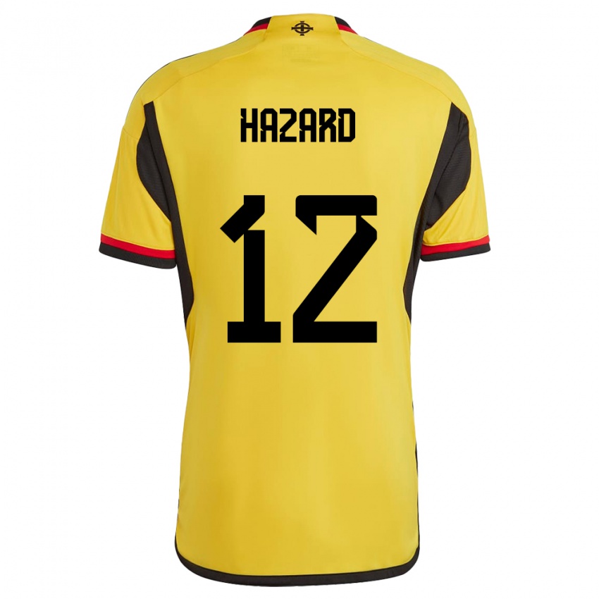 Niño Camiseta Irlanda Del Norte Conor Hazard #12 Blanco 2ª Equipación 24-26 La Camisa Argentina