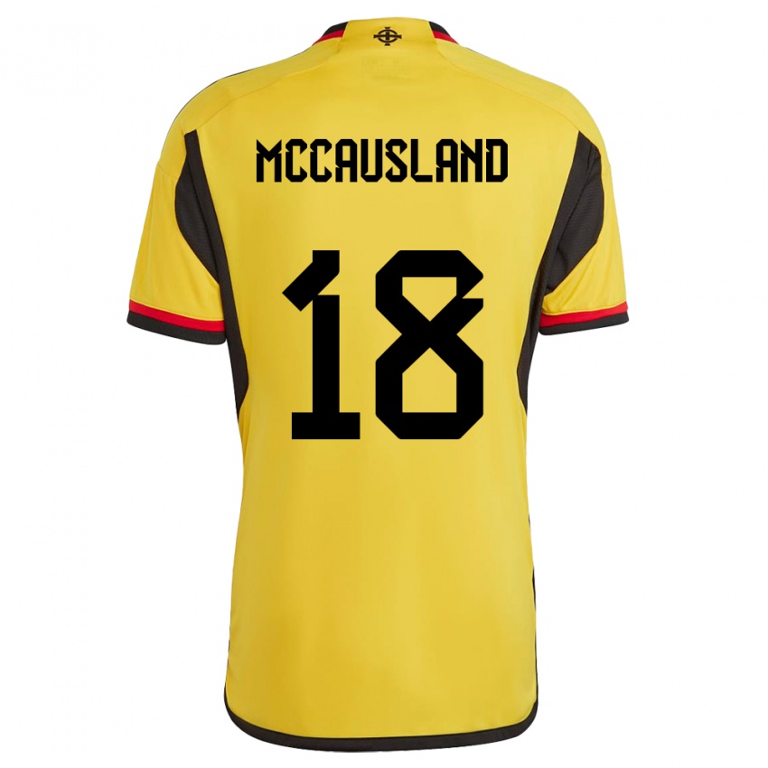 Niño Camiseta Irlanda Del Norte Ross Mccausland #18 Blanco 2ª Equipación 24-26 La Camisa Argentina