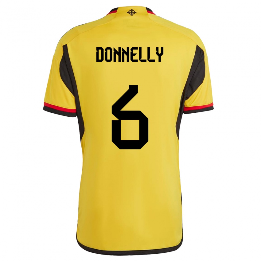 Niño Camiseta Irlanda Del Norte Ryan Donnelly #6 Blanco 2ª Equipación 24-26 La Camisa Argentina