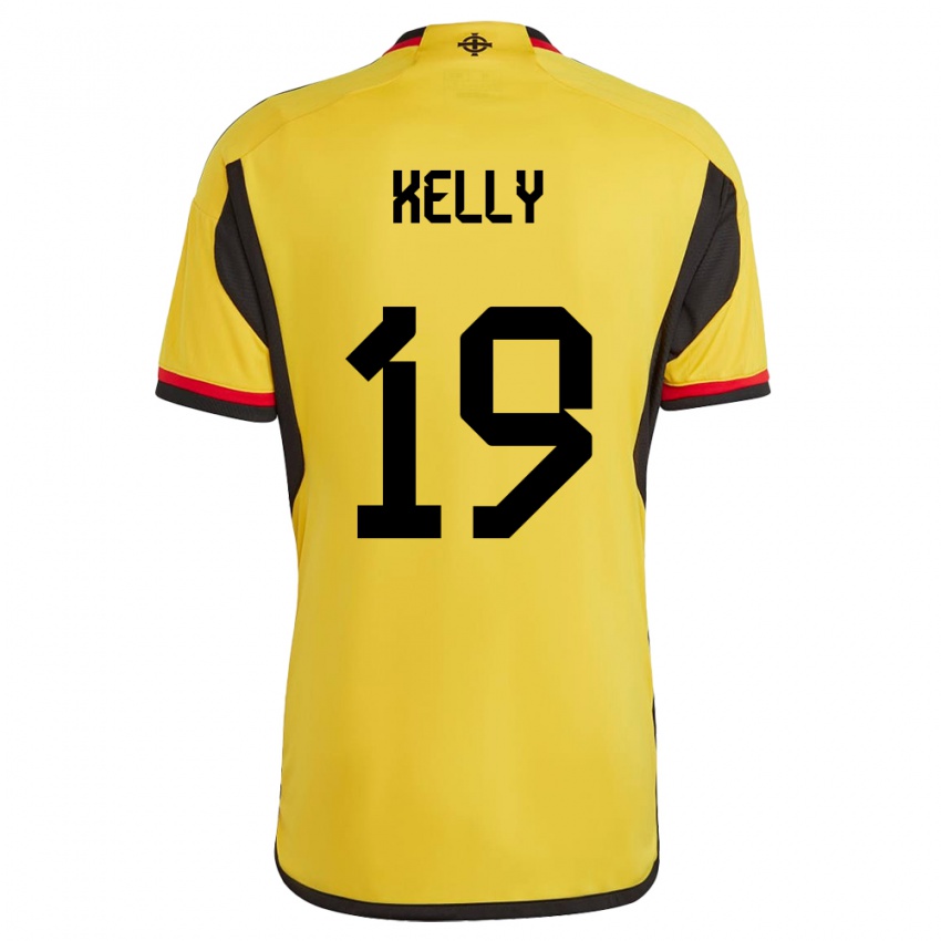 Niño Camiseta Irlanda Del Norte Oscar Kelly #19 Blanco 2ª Equipación 24-26 La Camisa Argentina