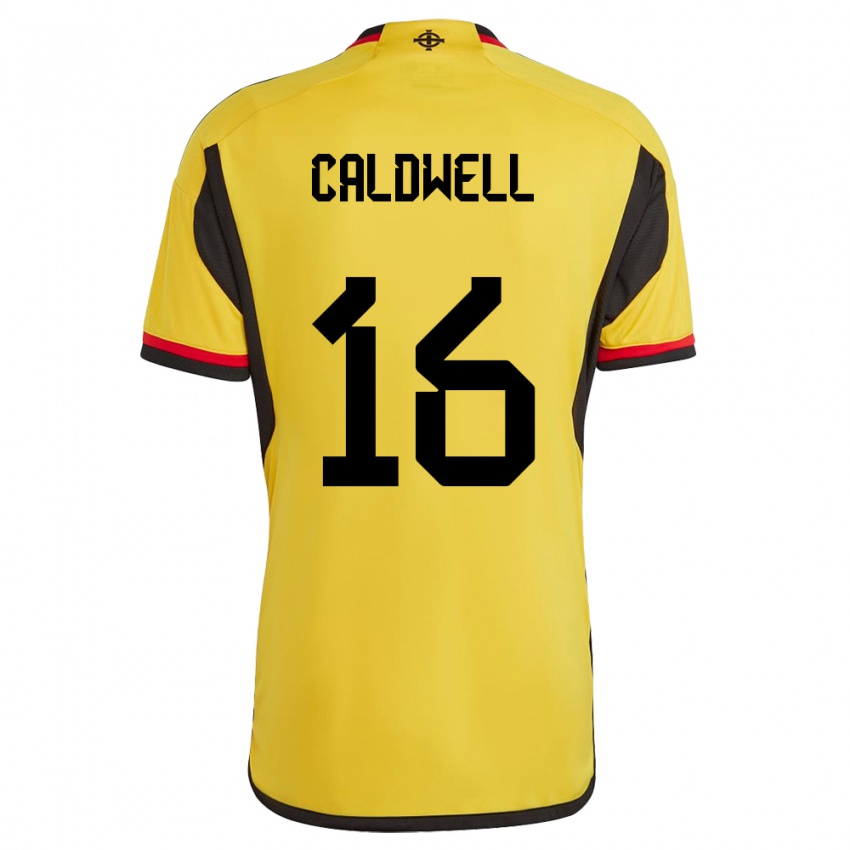 Niño Camiseta Irlanda Del Norte Nadene Caldwell #16 Blanco 2ª Equipación 24-26 La Camisa Argentina