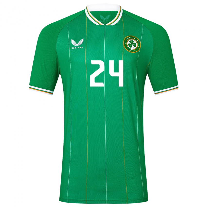 Hombre Camiseta Irlanda Sean Roughan #24 Verde 1ª Equipación 24-26 La Camisa Argentina