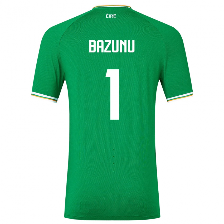 Hombre Camiseta Irlanda Gavin Bazunu #1 Verde 1ª Equipación 24-26 La Camisa Argentina