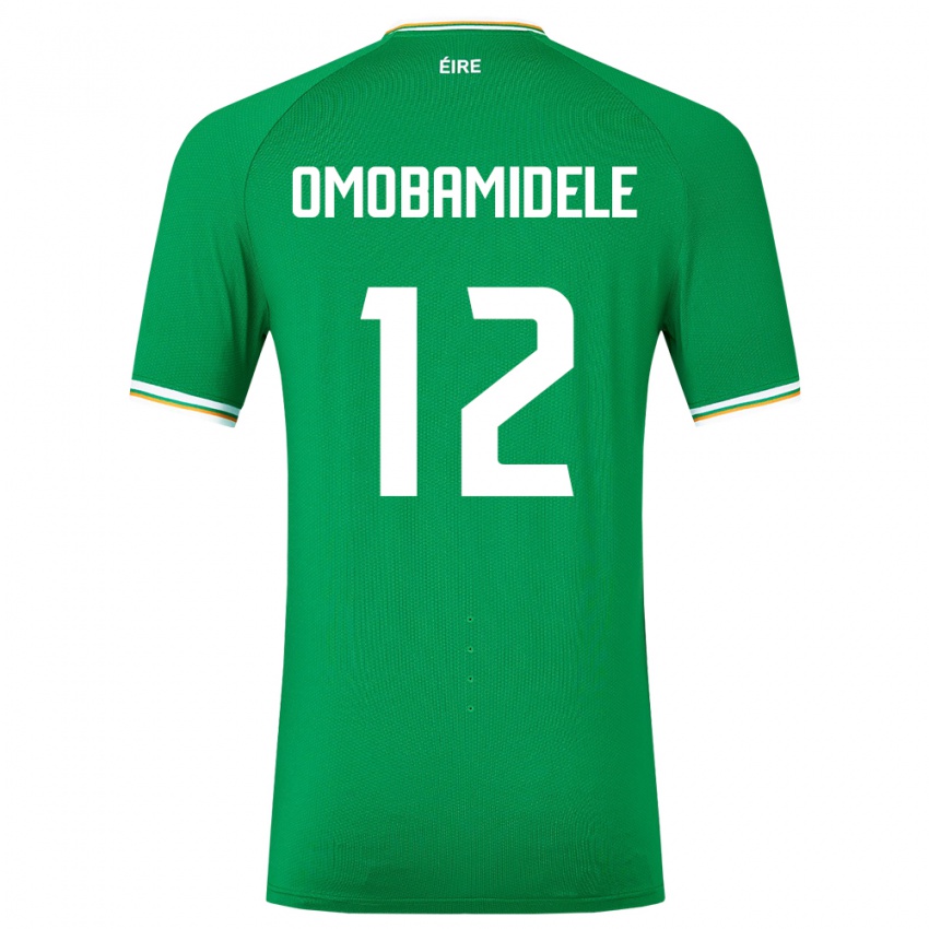 Hombre Camiseta Irlanda Andrew Omobamidele #12 Verde 1ª Equipación 24-26 La Camisa Argentina