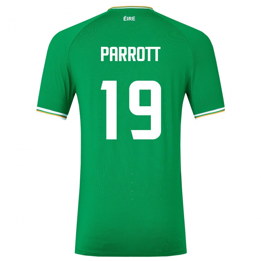 Hombre Camiseta Irlanda Troy Parrott #19 Verde 1ª Equipación 24-26 La Camisa Argentina