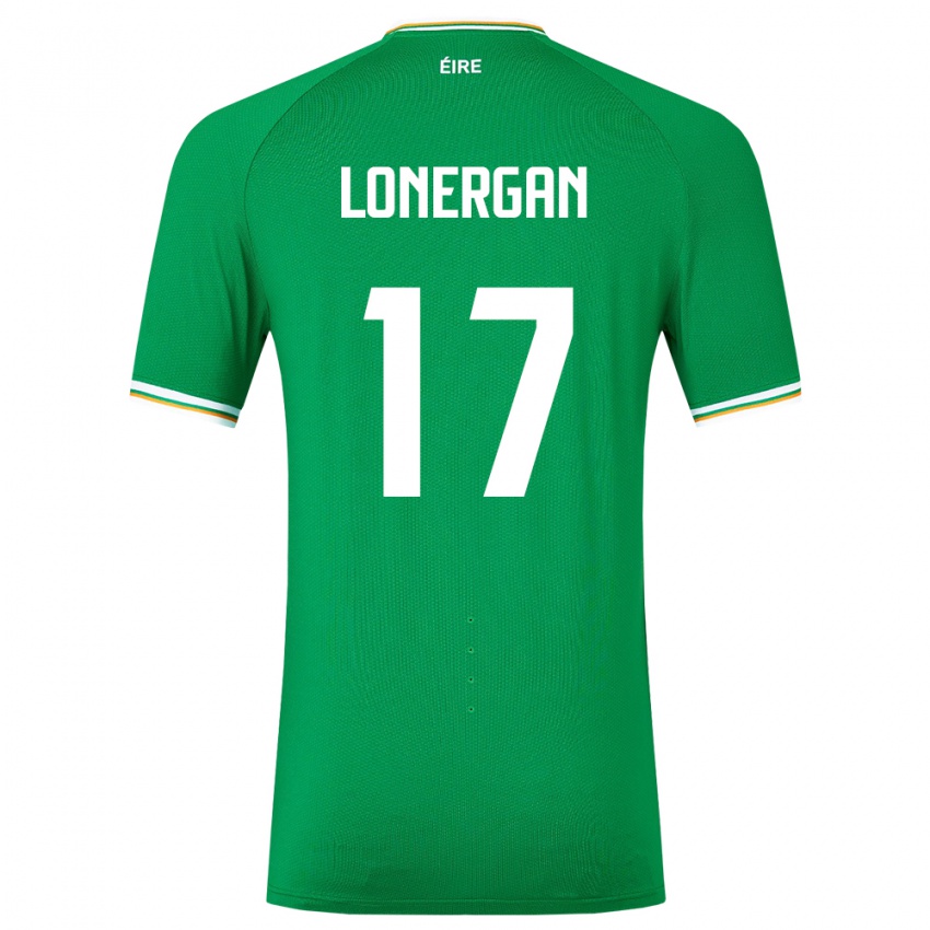 Hombre Camiseta Irlanda Tom Lonergan #17 Verde 1ª Equipación 24-26 La Camisa Argentina