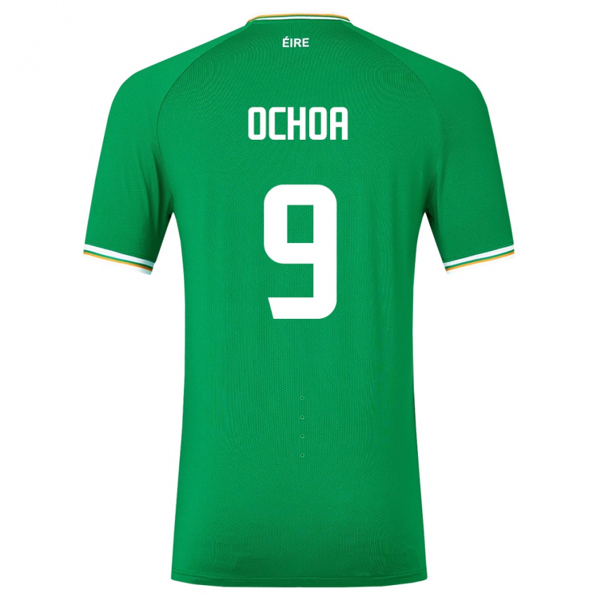 Hombre Camiseta Irlanda Aarón Ochoa #9 Verde 1ª Equipación 24-26 La Camisa Argentina