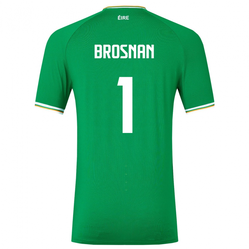 Hombre Camiseta Irlanda Courtney Brosnan #1 Verde 1ª Equipación 24-26 La Camisa Argentina